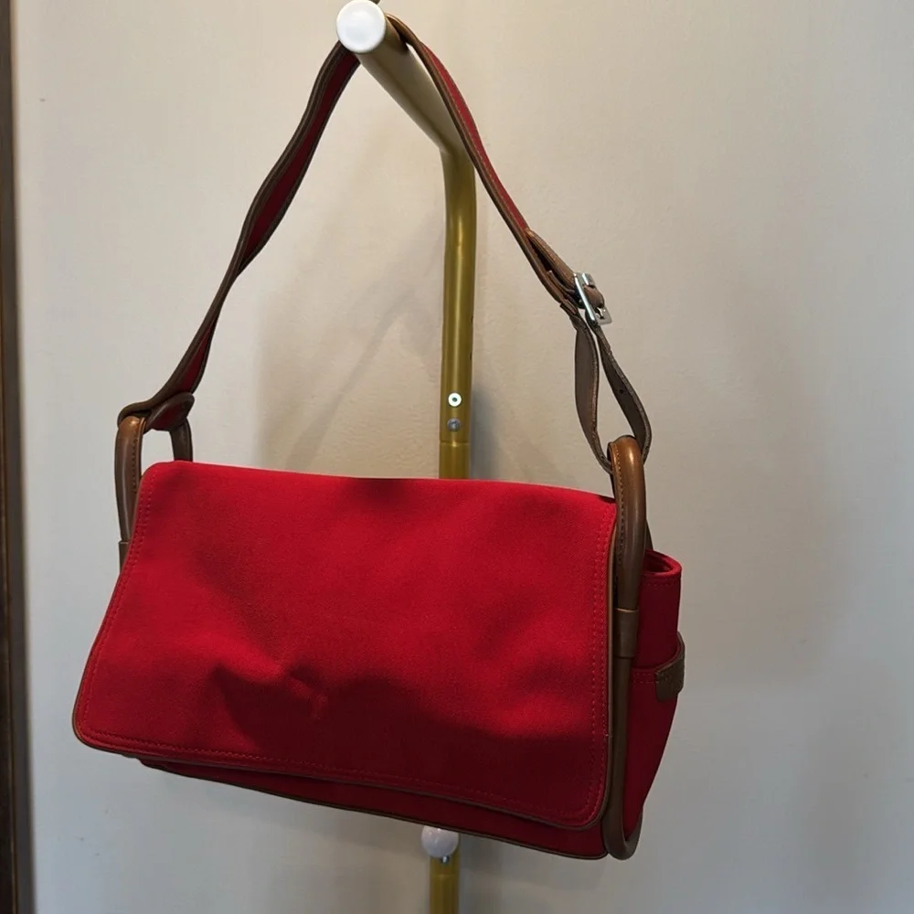 Anne Klein red handbag or shoulder bag EUC